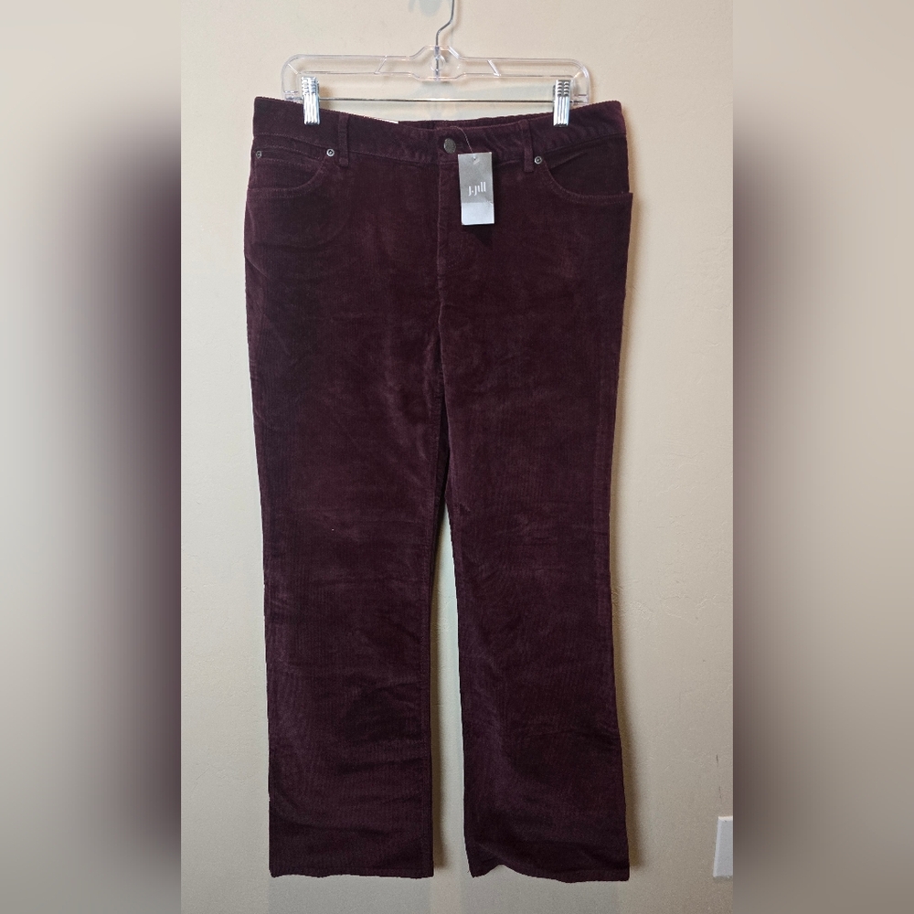 J. Jill Boot Cut Winterbury Purple Corduroy Flare Jeans - NWT